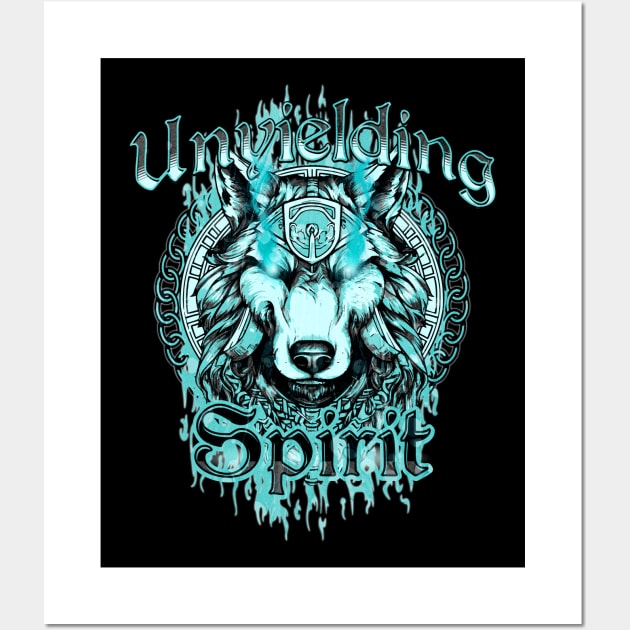 Unyielding Spirit Wolf Wall Art by mythikcreationz